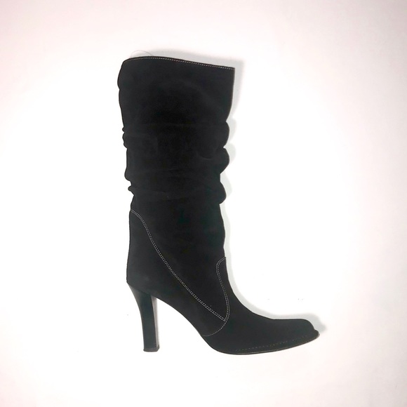Coach Noreen Black Suede Slouched Boot Size 10M - Picture 4 of 7